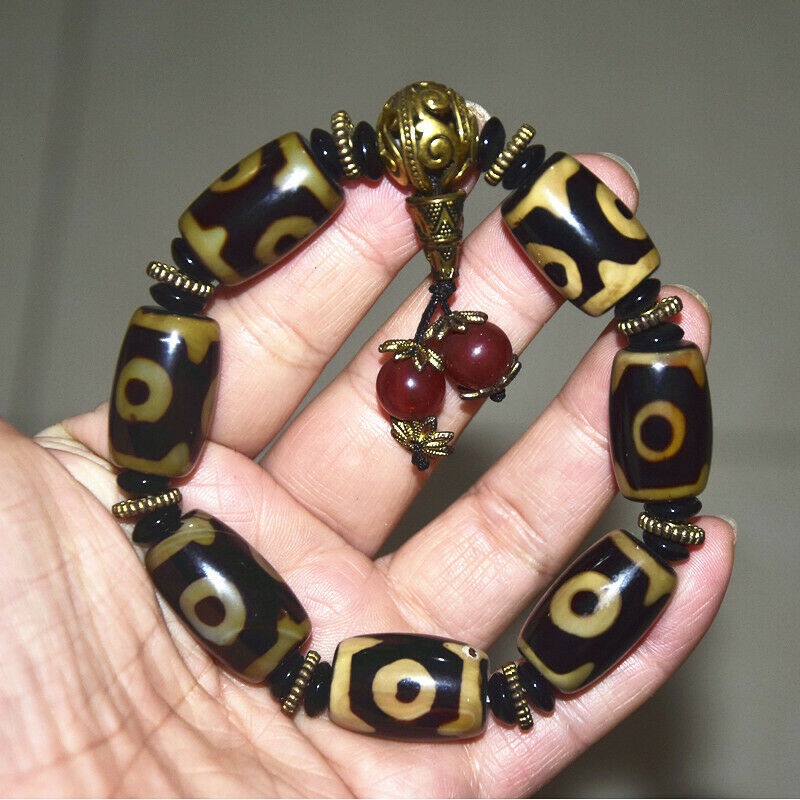 Authentic Natural Tibetan Dzi Bead Bracelet DB99