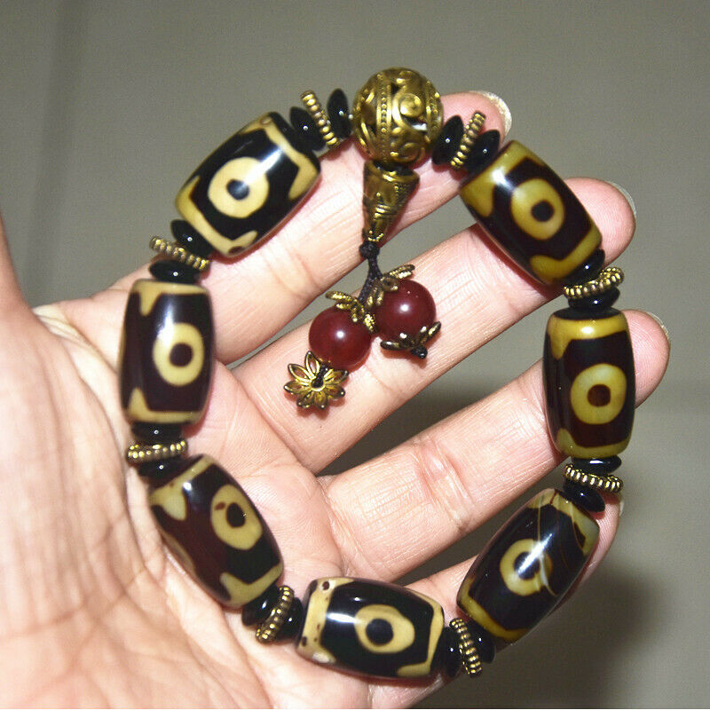 Authentic Natural Tibetan Dzi Bead Bracelet DB99