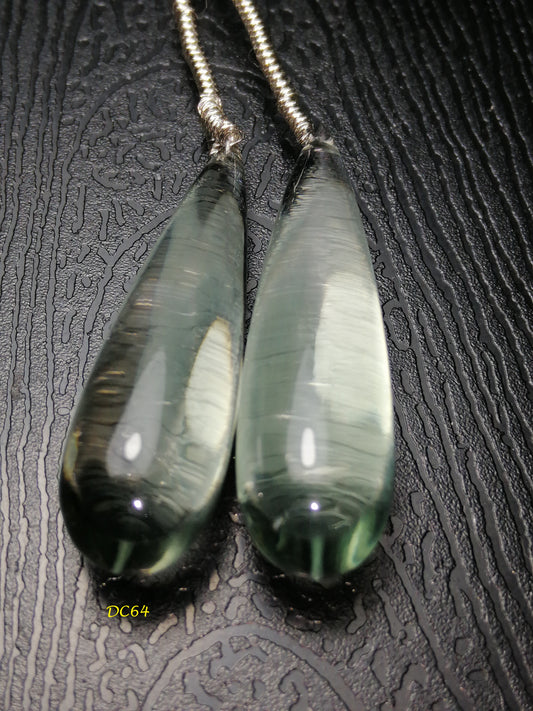 NATURAL GREEN AMETHYST BRIOLLITE DROPS