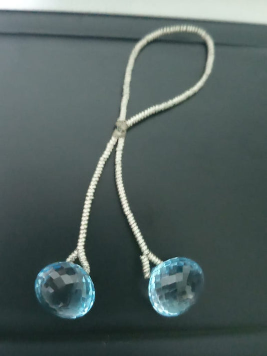 NATURAL BLUE TOPAZ ONION BRIOLLITES