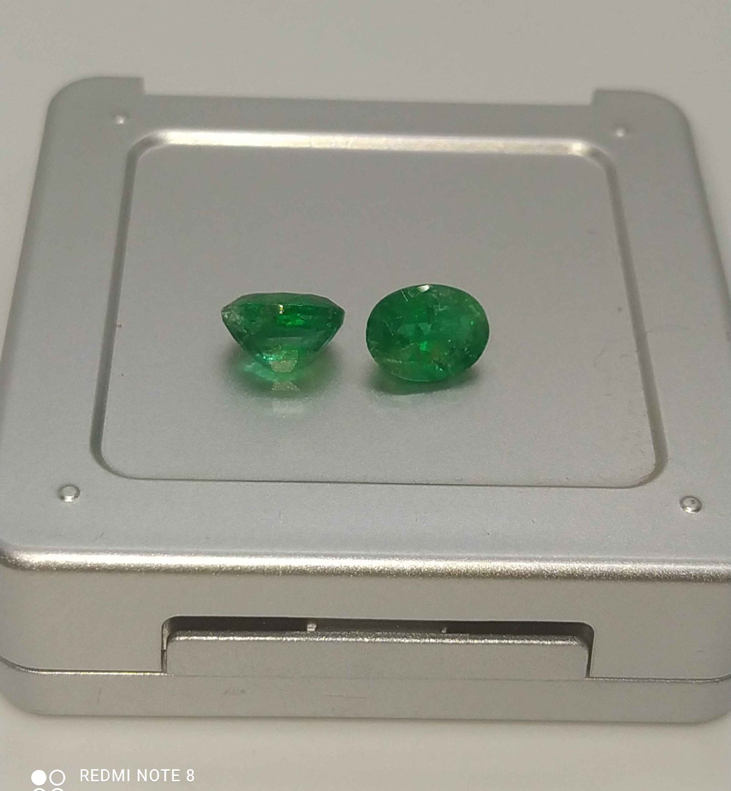 Natural Certified 4.07ct Rich Green Emerald Pair Gemstone  EME02