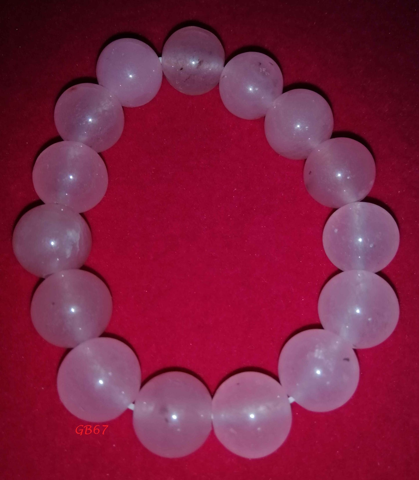 NATURAL ROSE QUARTZ BRACELET (12MM)