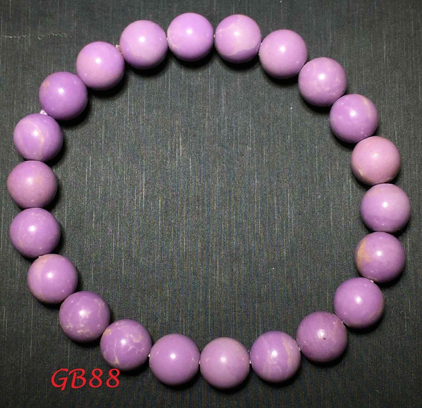 Natural Phosphosiderite Purple Gemstone Round Beads Bracelet (8.5MM)