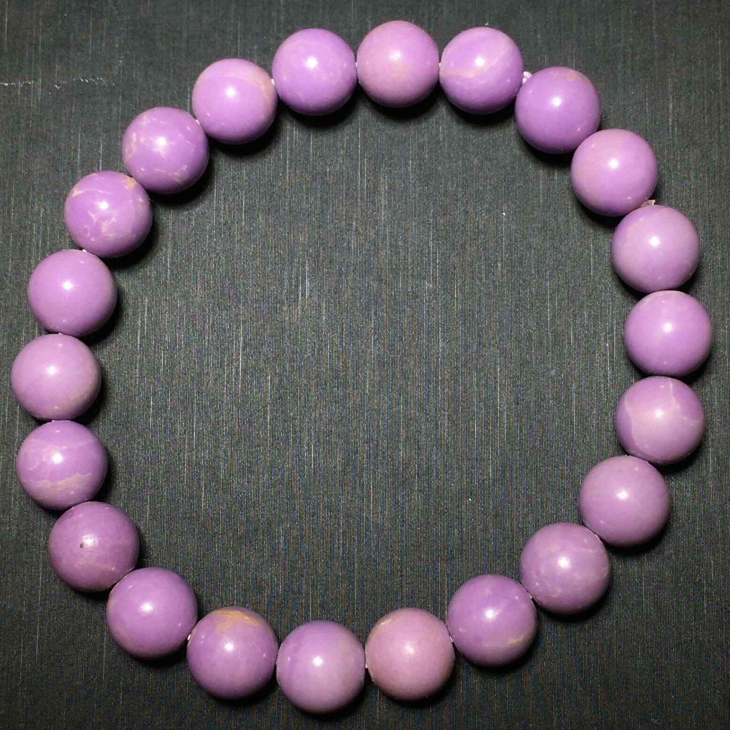 Natural Phosphosiderite Purple Gemstone Round Beads Bracelet (8.5MM)