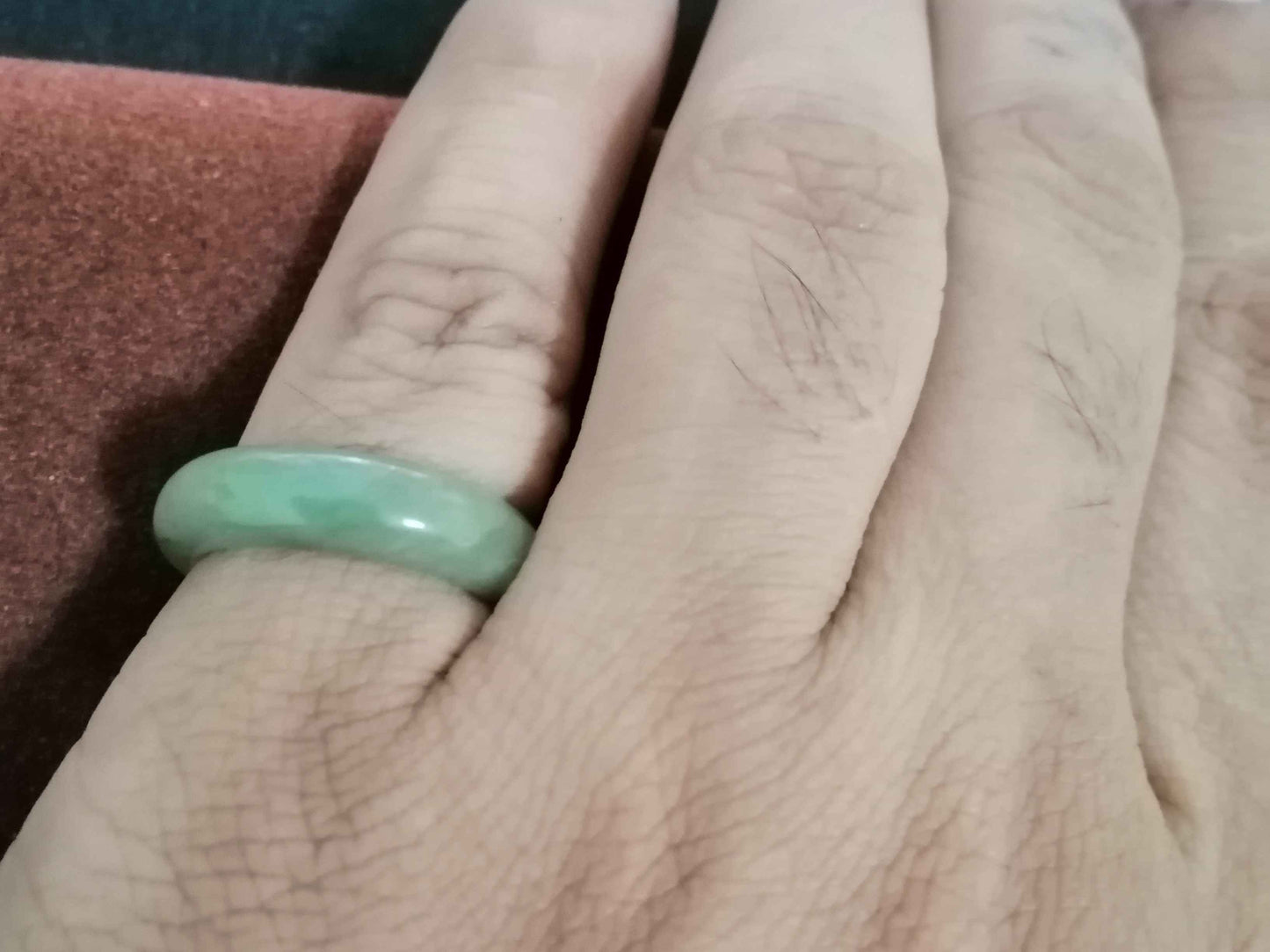 NATURAL JADE WOMEN RING (size 8mm) JB107