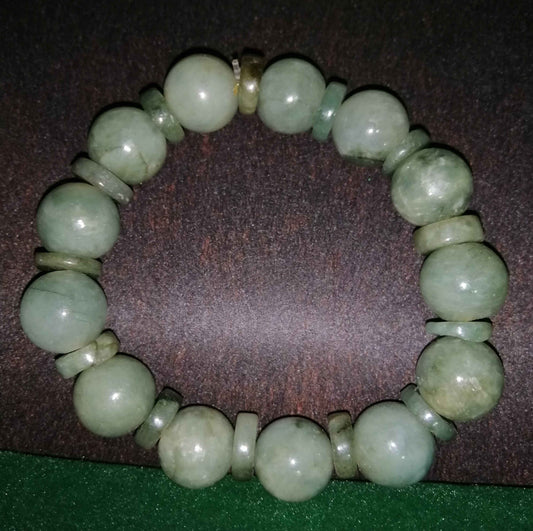 NATURAL JADE BRACELET (14mm) JB78