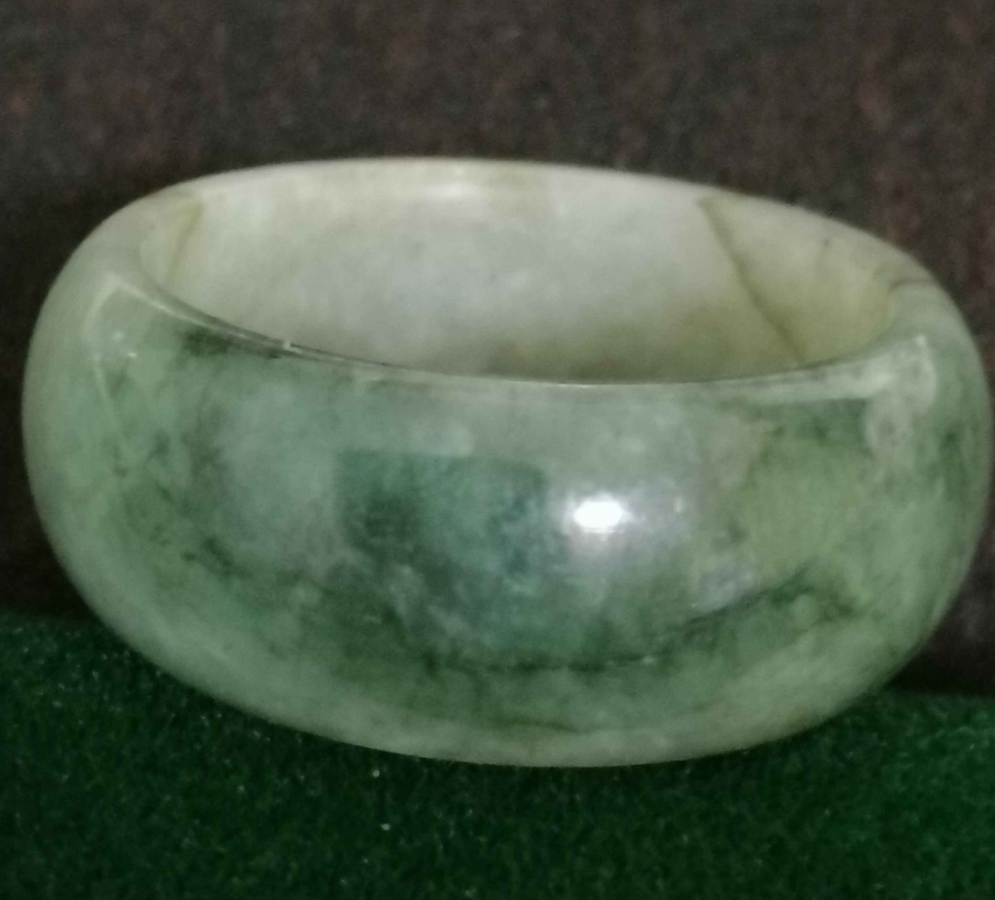 NATURAL JADE MEN RING (size 10mm) JB87