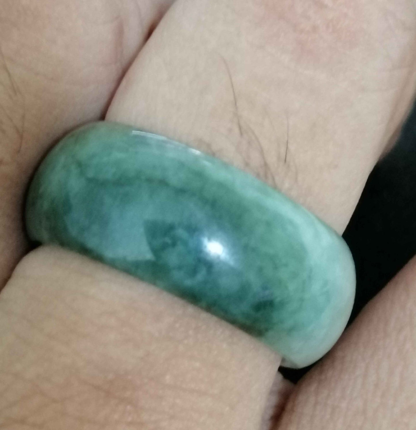 NATURAL JADE MEN RING (size 10mm) JB87