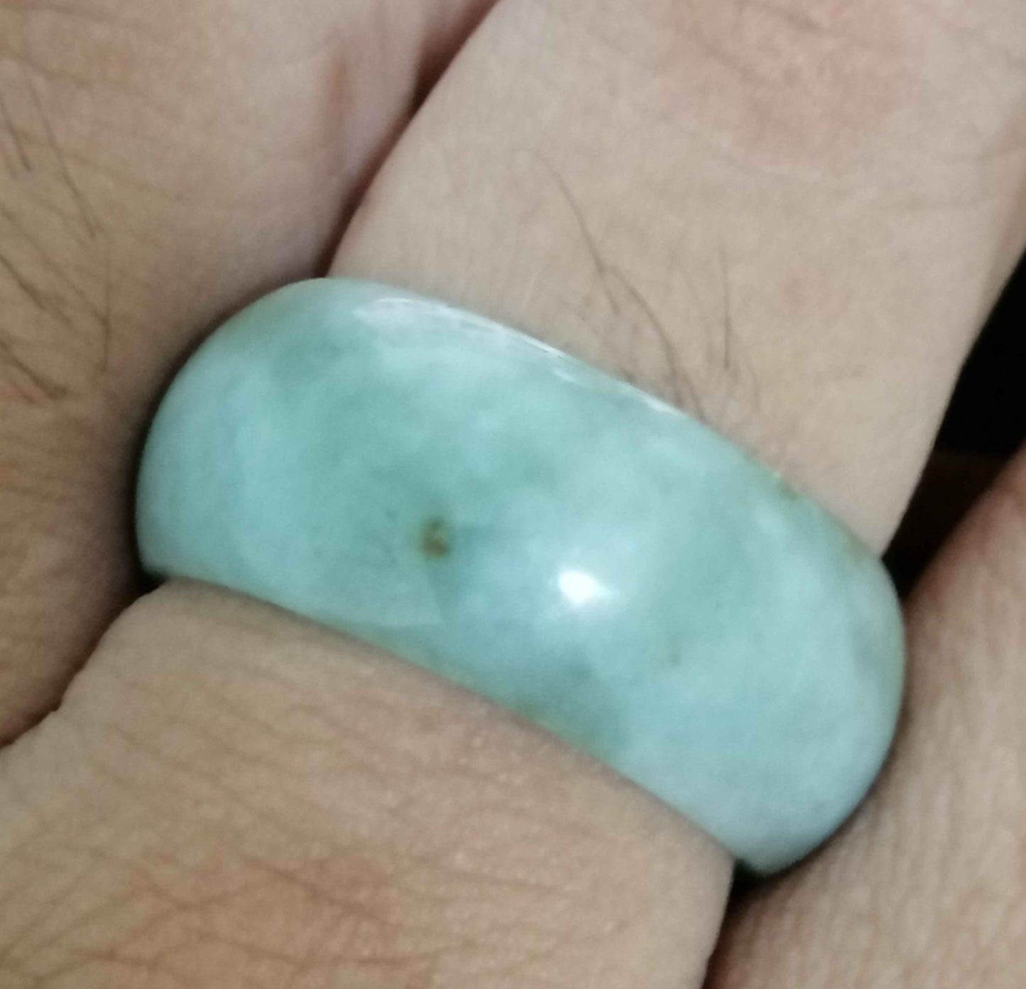 NATURAL JADE MEN RING (size 10mm) JB90