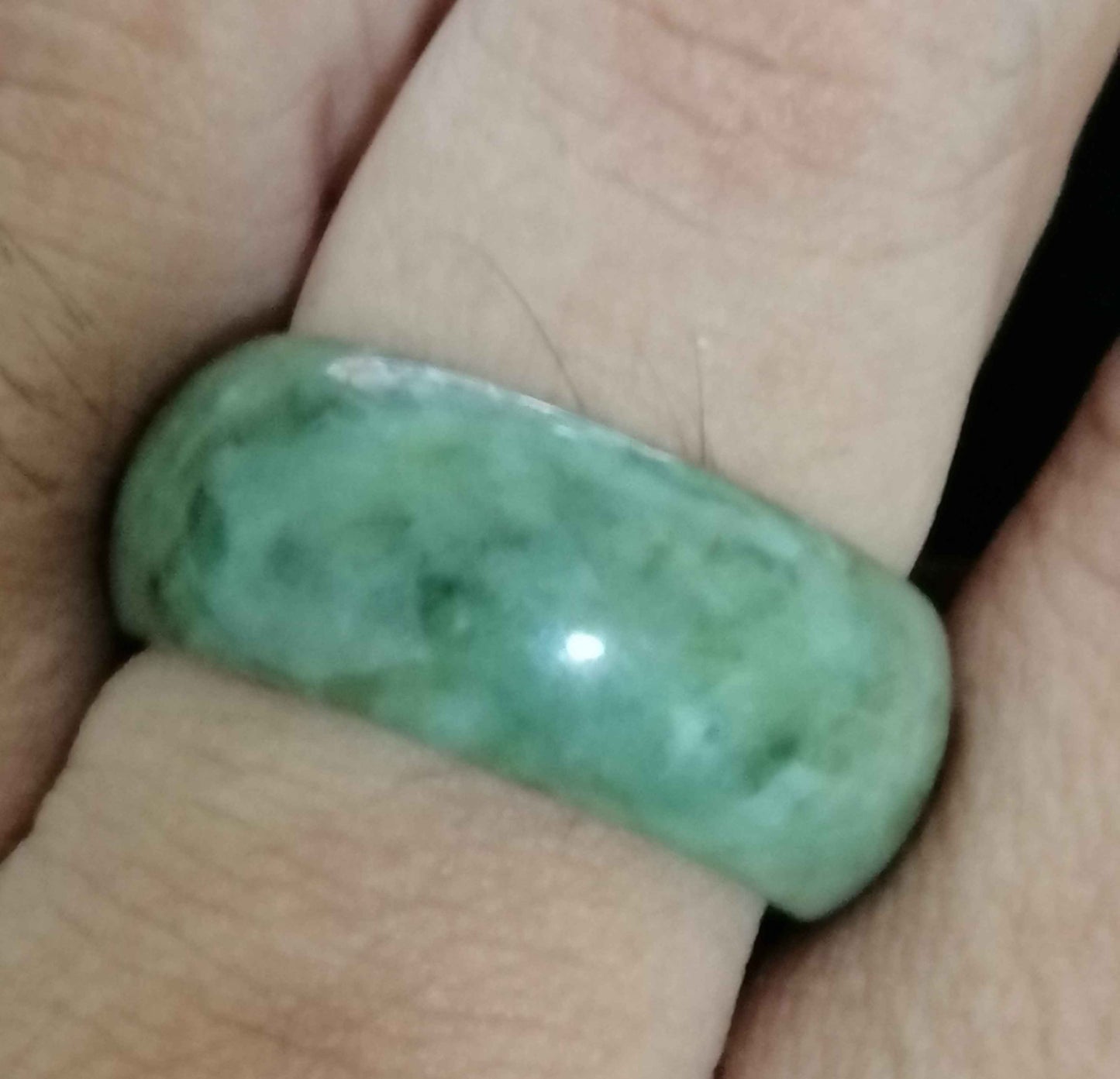 NATURAL JADE MEN RING (size 10mm) JB96