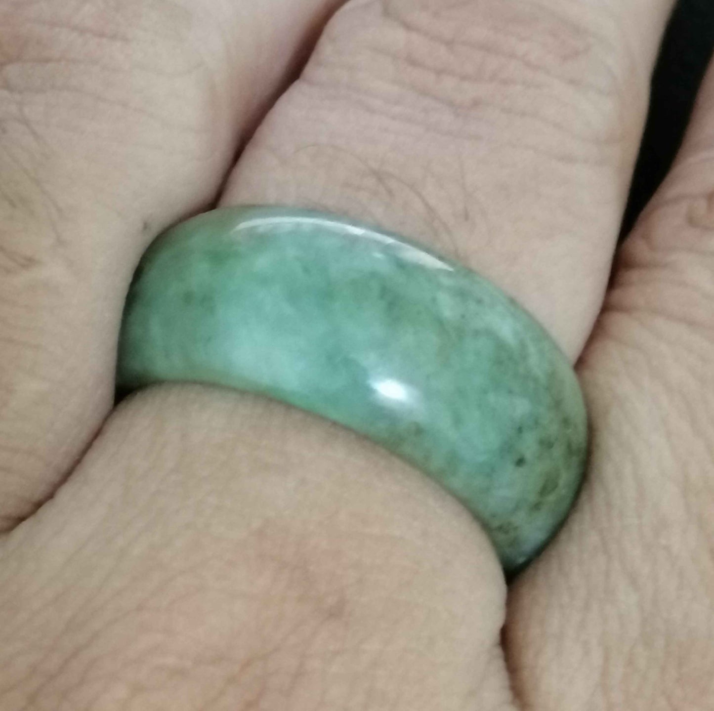 NATURAL JADE MEN RING (size 10mm) JB96