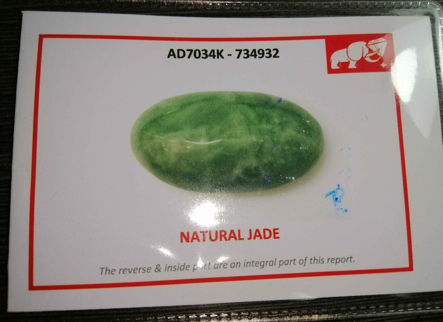 SWISS LAB CERTIFIED  67.63CT NATURAL JADE