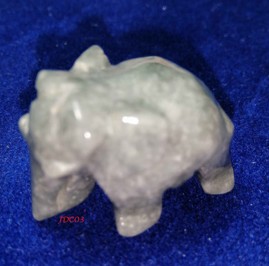 NATURAL CARVED JADE (elephant)