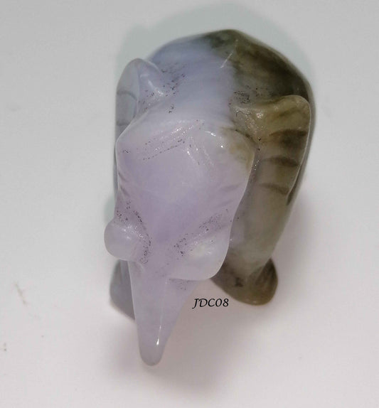 NATURAL CARVED JADE (elephant)