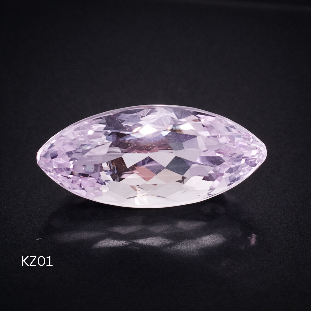 Soft Blush Marquise Kunzite – Precision Cut Lavender KZ01 8.40cts