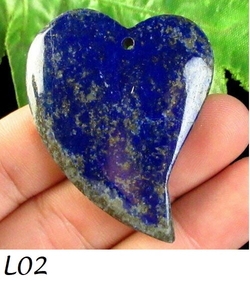 Natural Lapis Lazuli Heart Pendant Bead 