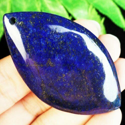 Natural Lapis Lazuli Olivary Pendant Bead L04