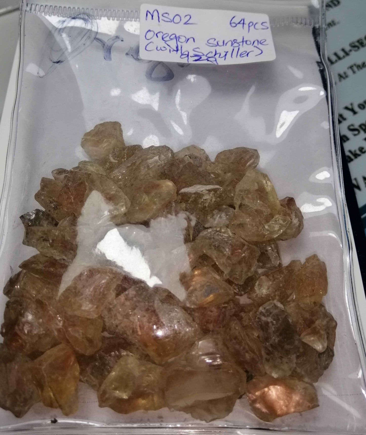 NATURAL OREGON SUNSTONE MINERAL (WITH SCHILLER)