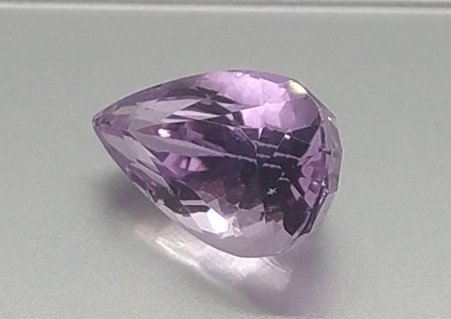 Swiss Lab Certified 15.00ct Amazing Pink Pear Cut Natural Kunzite Gemstone