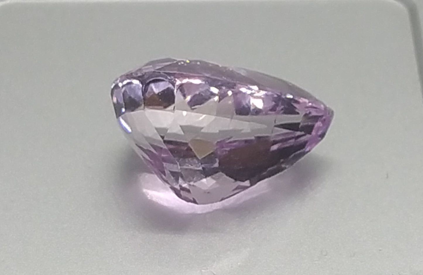 Swiss Lab Certified 15.00ct Amazing Pink Pear Cut Natural Kunzite Gemstone