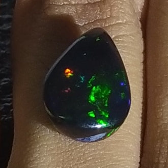 Natural Certified Black Opal:  6.73cts- Shadowfire Opal NA59 (24)