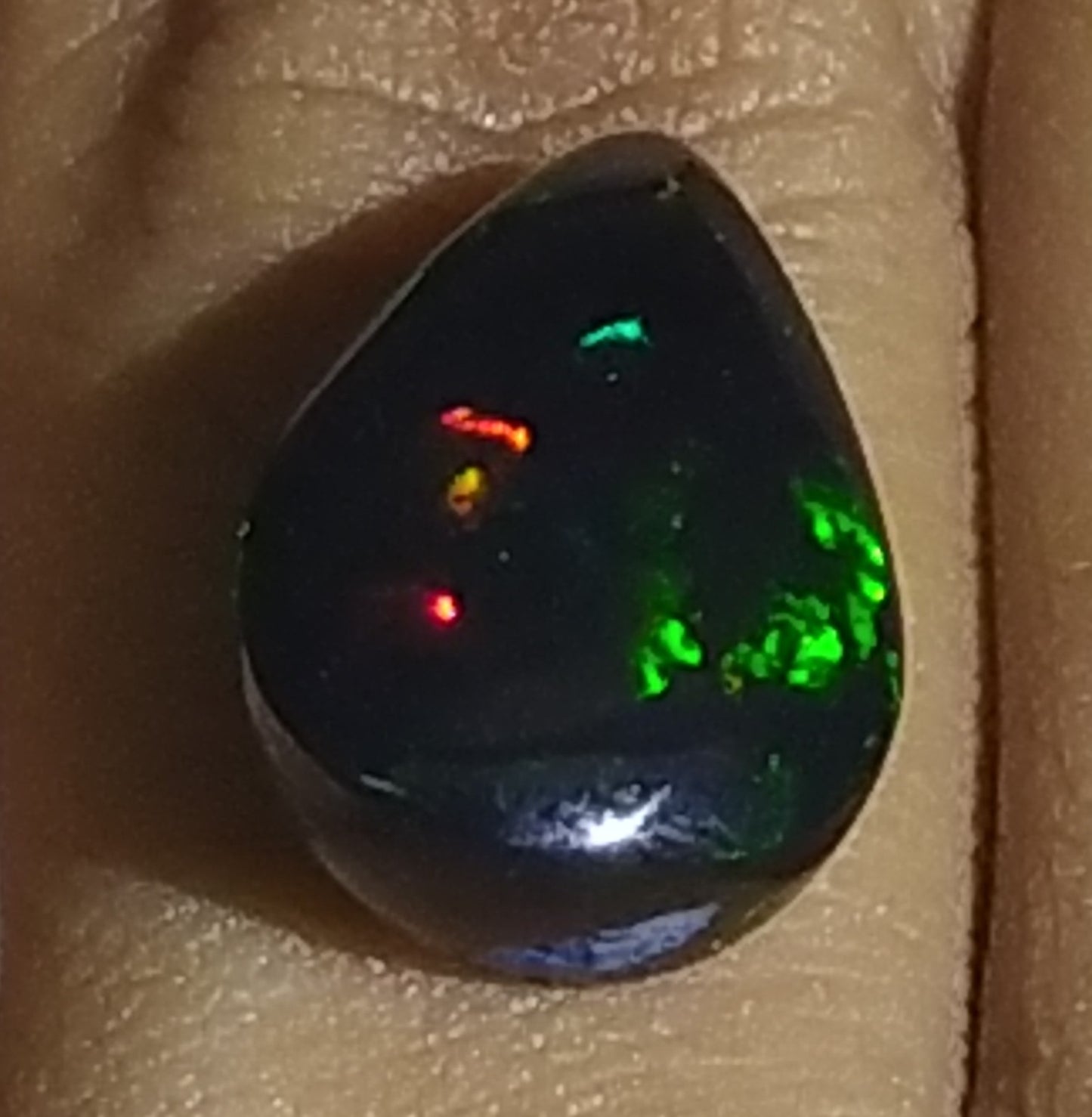 Natural Certified Black Opal:  6.73cts- Shadowfire Opal NA59 (24)