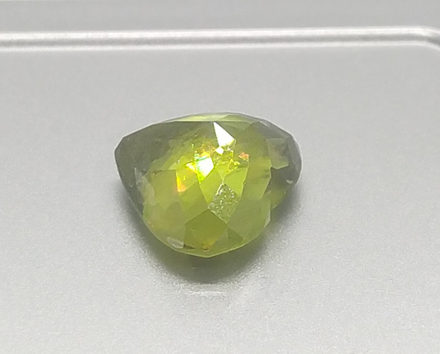 Swiss Lab Certified 9.20ct Heart Shape Natural Sphene Gemstone