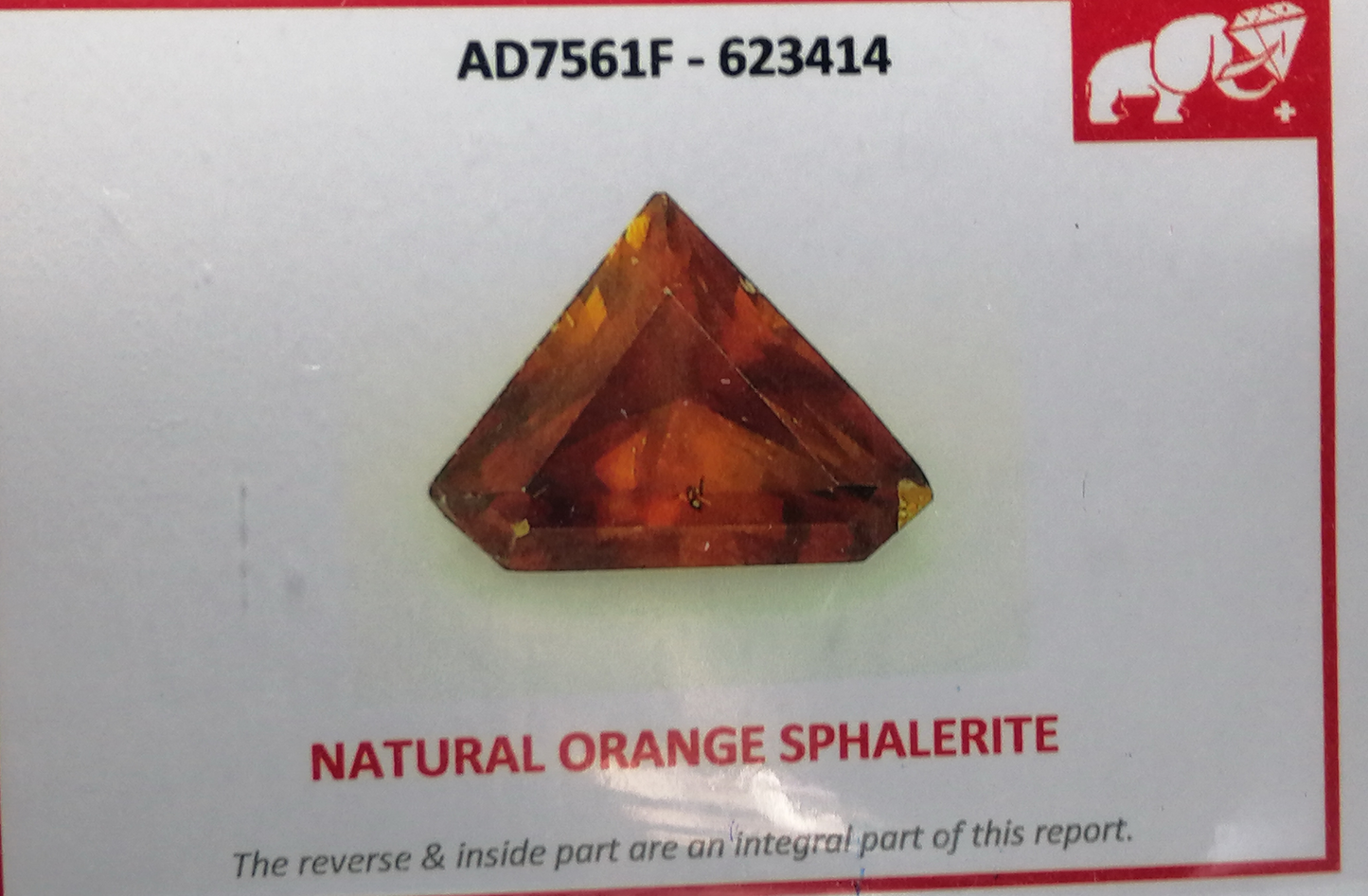 Natural Swiss Lab Certified Vivid Orange 4.95ct Natural Sphalerite Gemstone OS01 (24)