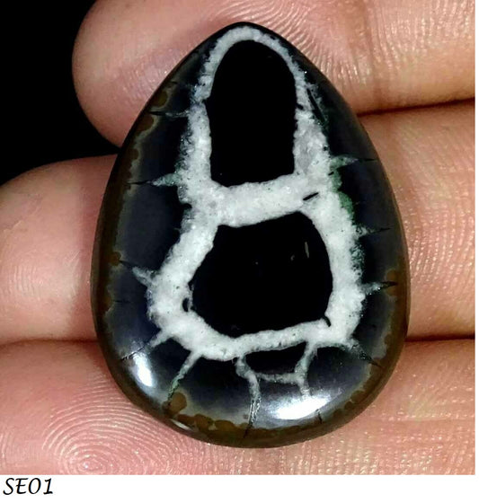 Natural Septarian Pear Cabochon Loose Gemstone