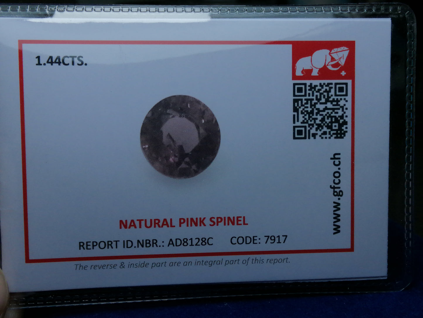 Natural Certified Spinel: Purple Majesty 1.44cts- SP20 (24)