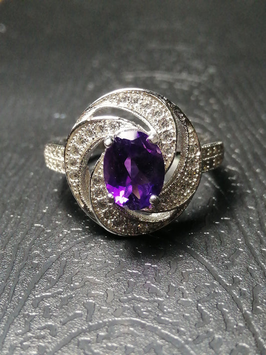 Natural Certified Amethyst (SIZE 6) SR22