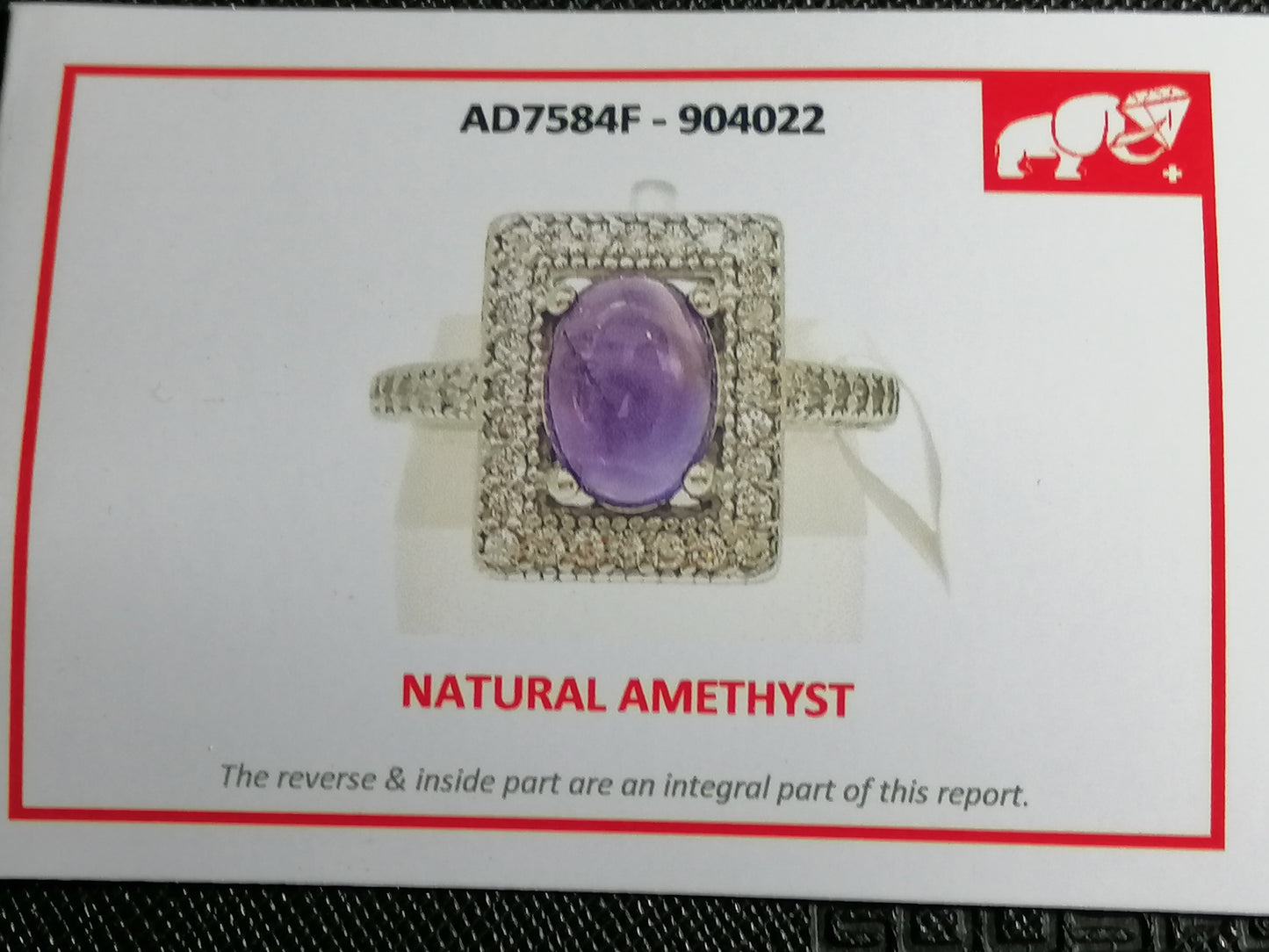 Natural Swiss Lab Certified Amethyst (SIZE 6) SR30