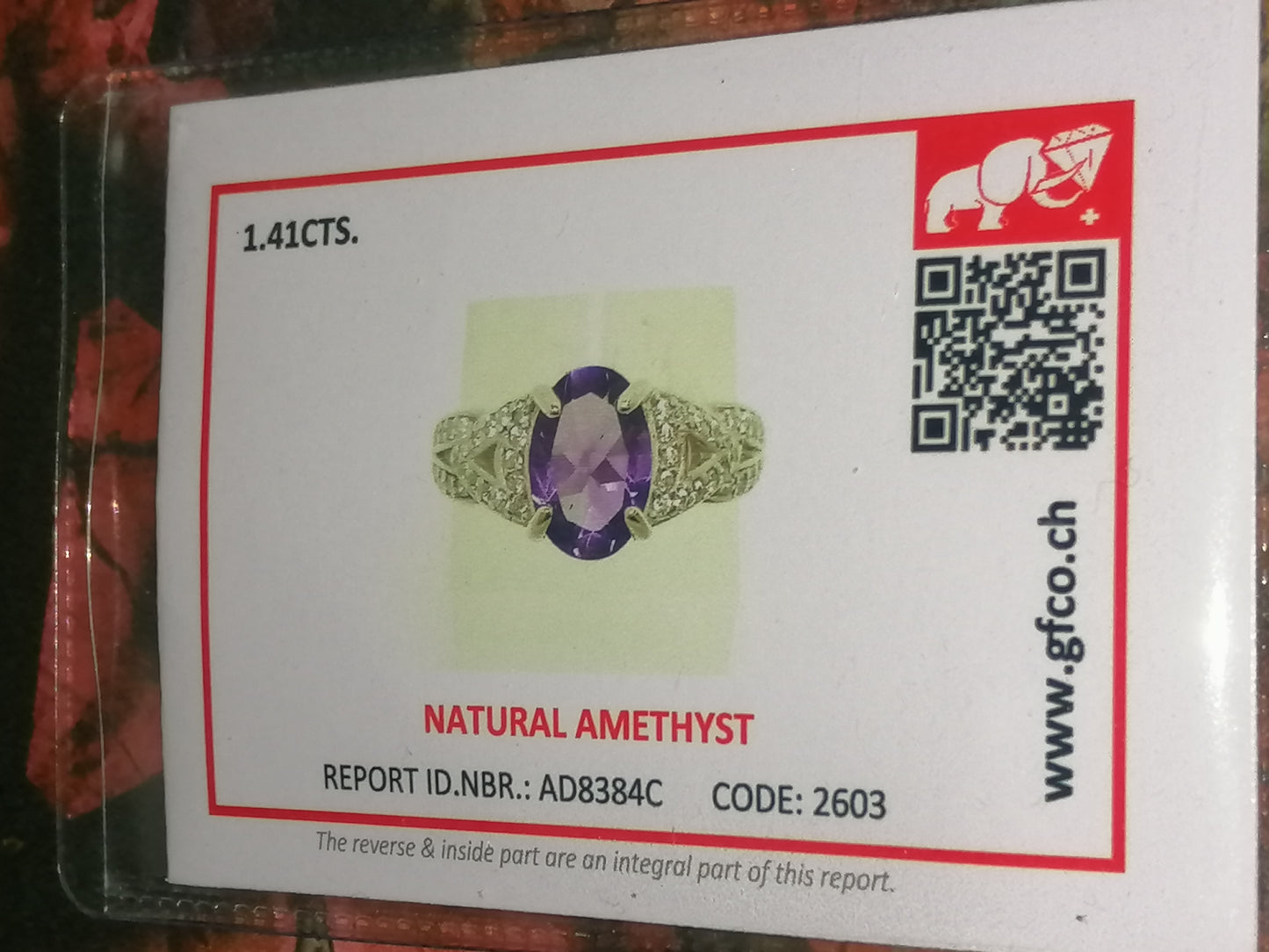 Natural Swiss Lab Certified Amethyst (SIZE 7) SR35