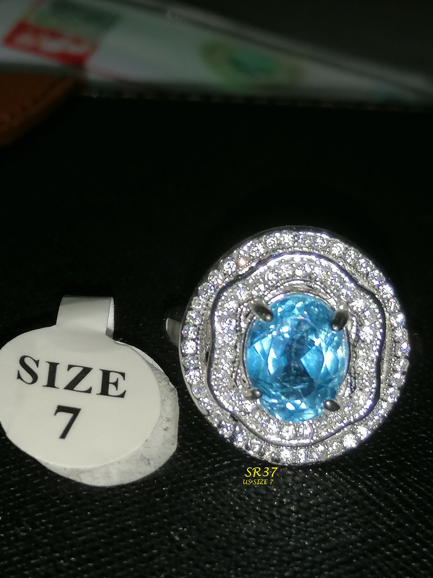 Natural Swiss Lab CertifiedBlue Topaz (SIZE 7) SR37