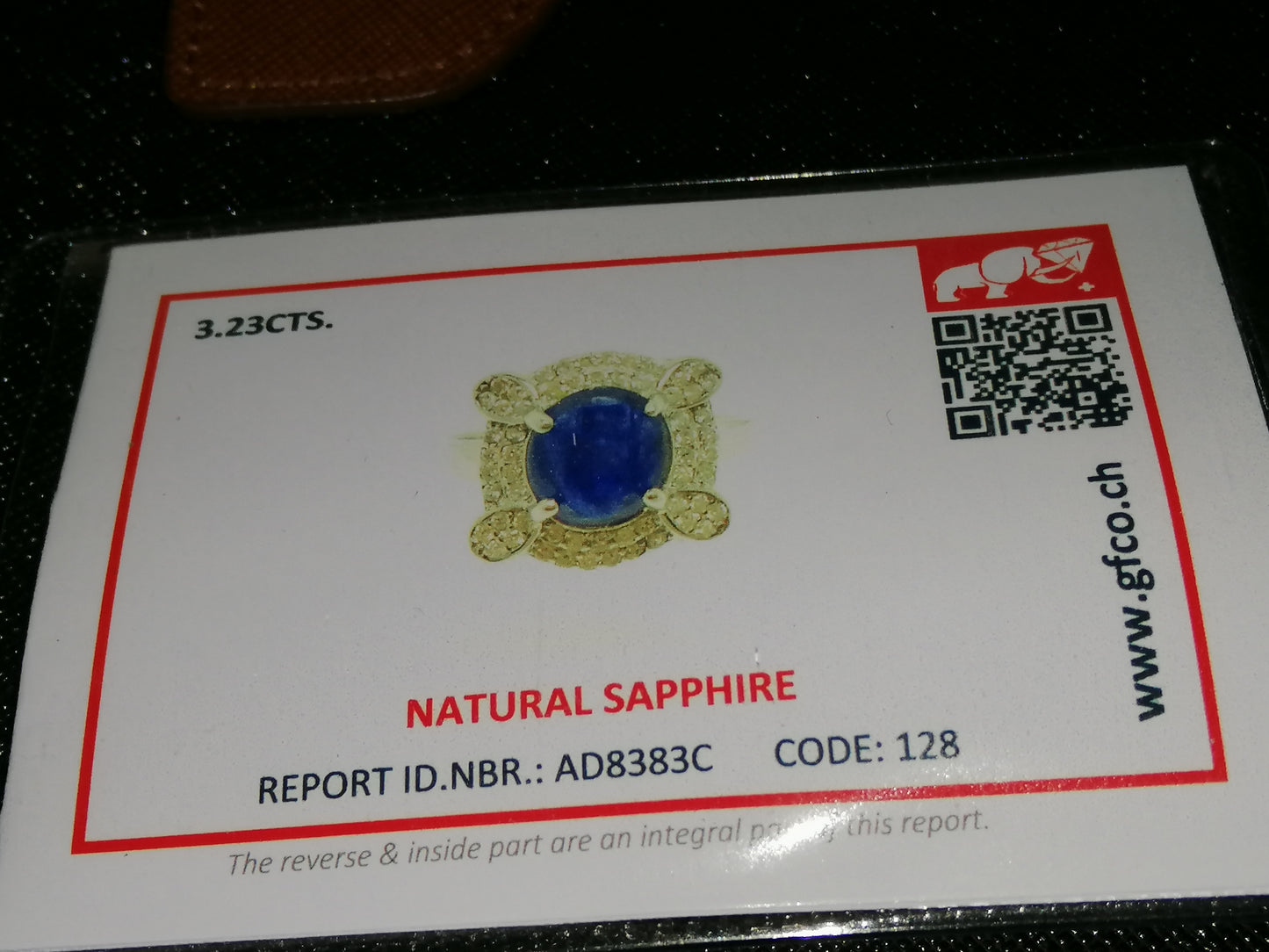 Natural Swiss Lab Certified Sapphire (SIZE 7) SR38