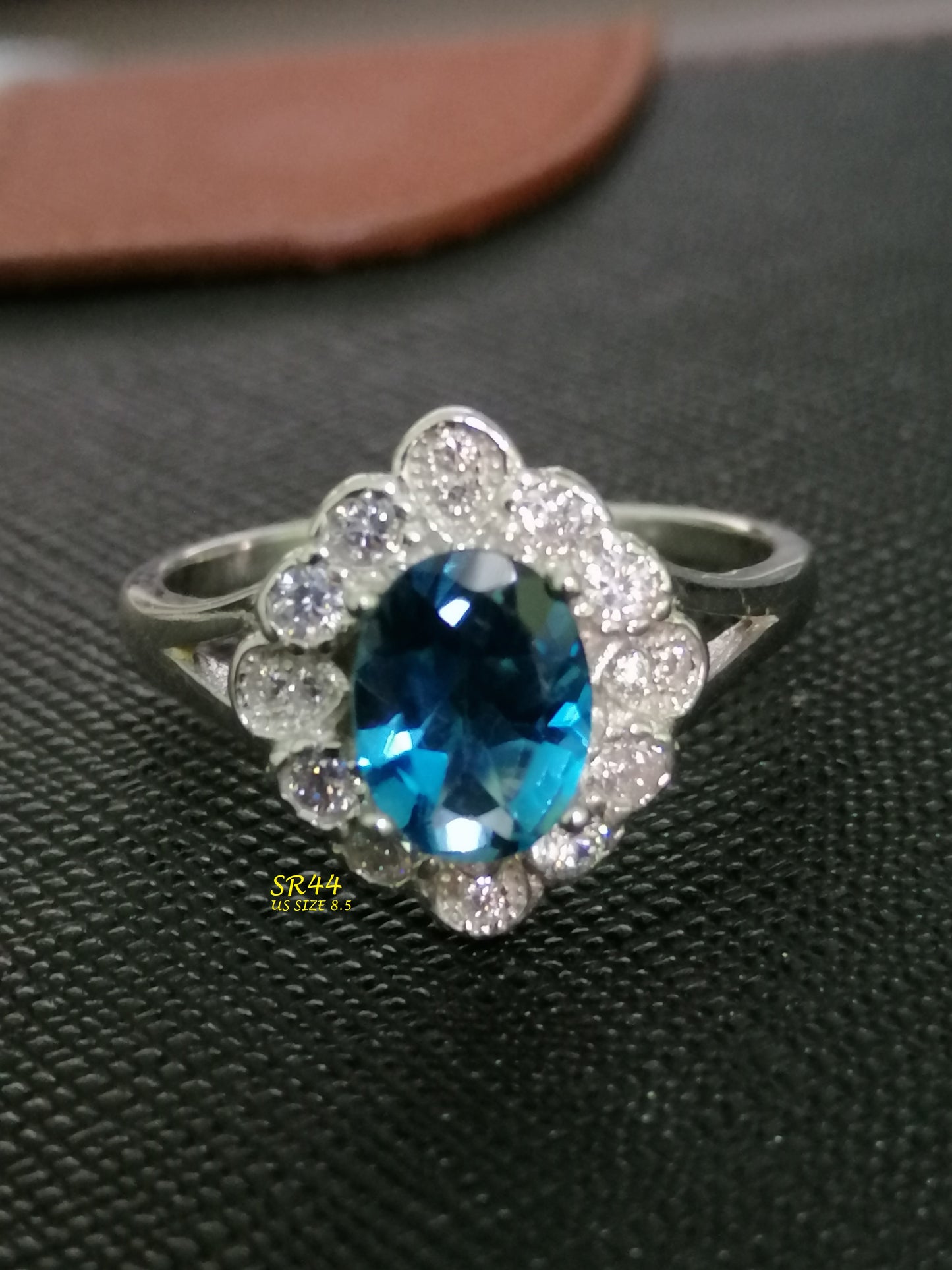 Natural Swiss Lab Certified Blue Topaz (SIZE 8.5) SR44