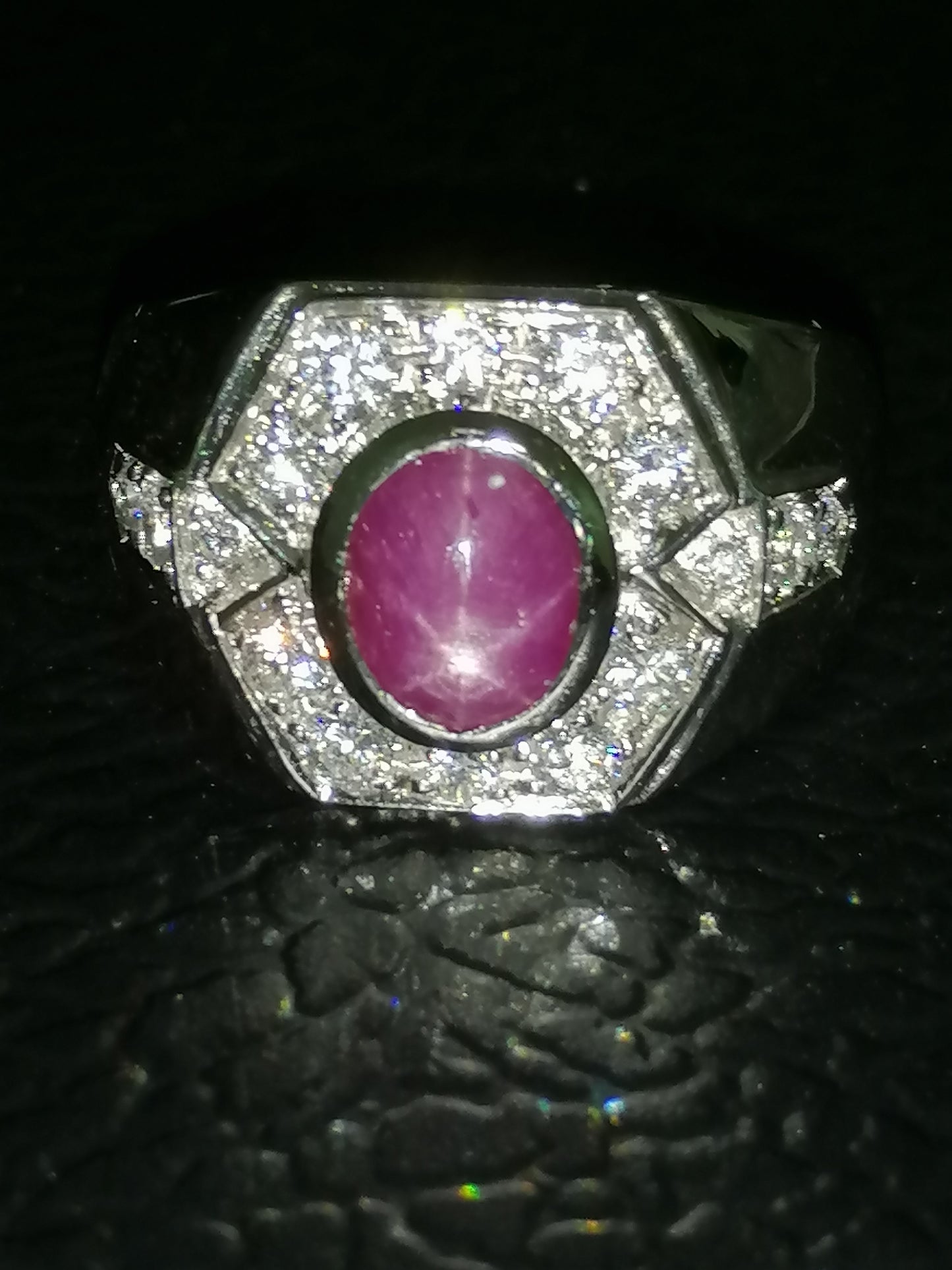 Natural SWISS LAB CERTIFIED RING with Star Ruby (SIZE 10) SR51