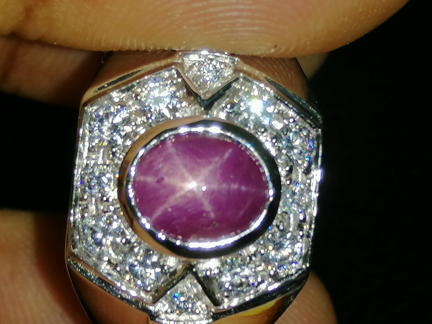 Natural SWISS LAB CERTIFIED RING with Star Ruby (SIZE 10) SR51