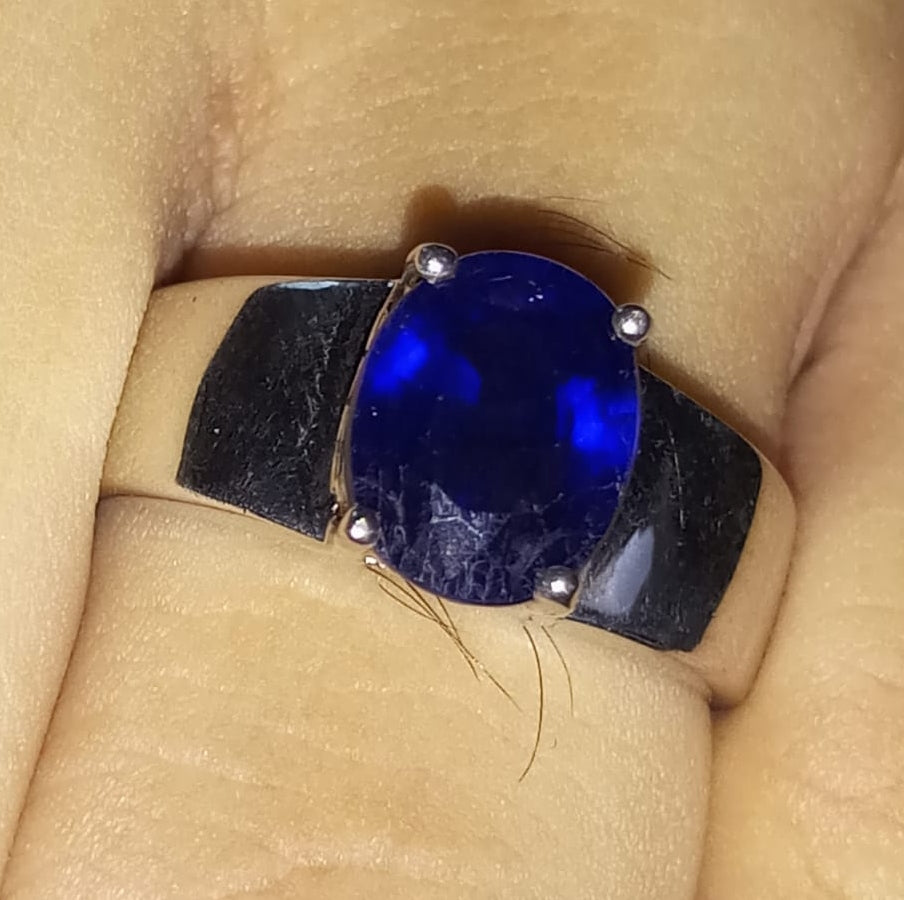 Natural SWISS LAB CERTIFIED RING with Sapphire (SIZE 10) SR60