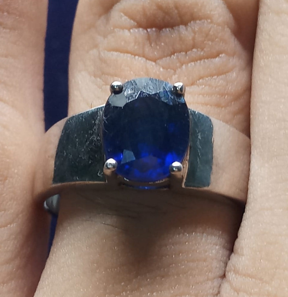 Natural SWISS LAB CERTIFIED RING with Sapphire (SIZE 10) SR60