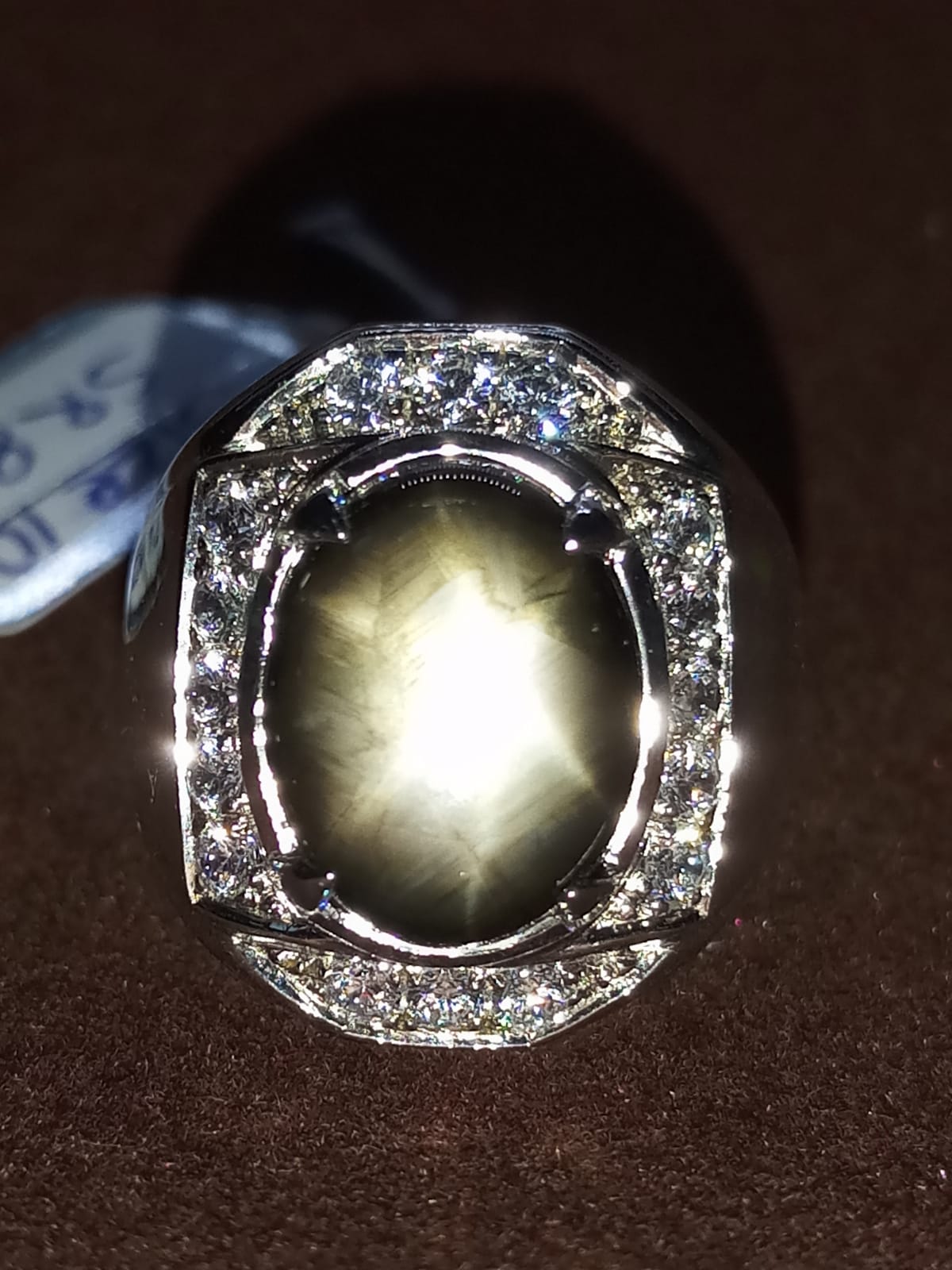 Natural SWISS LAB CERTIFIED RING with Black Star Sapphire (SIZE 10) SR85