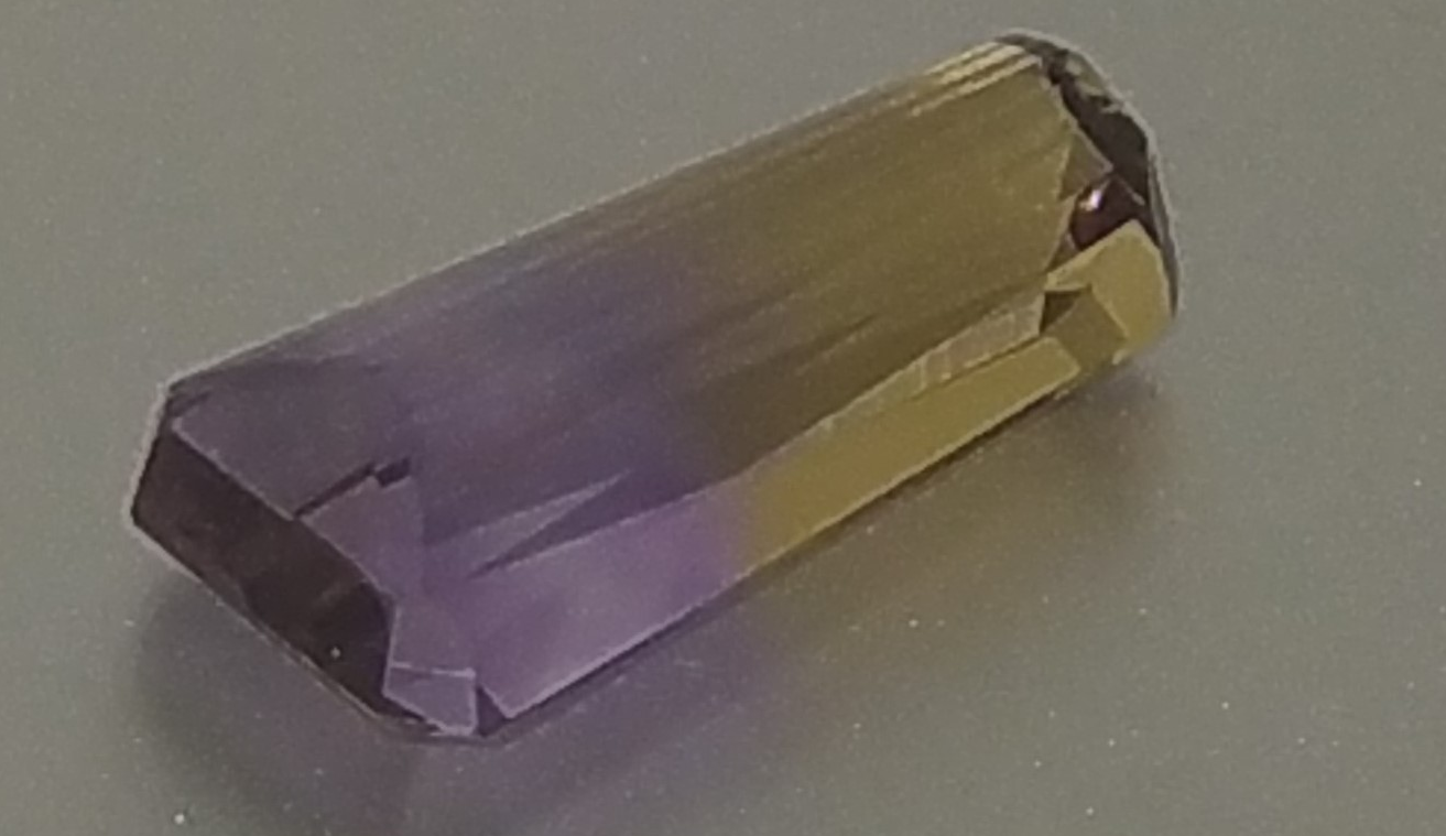 Natural Swiss Lab Certified 10.13cts Gorgeous Rare Tapered Baguette Ametrine Gemstone AMET23 (24)