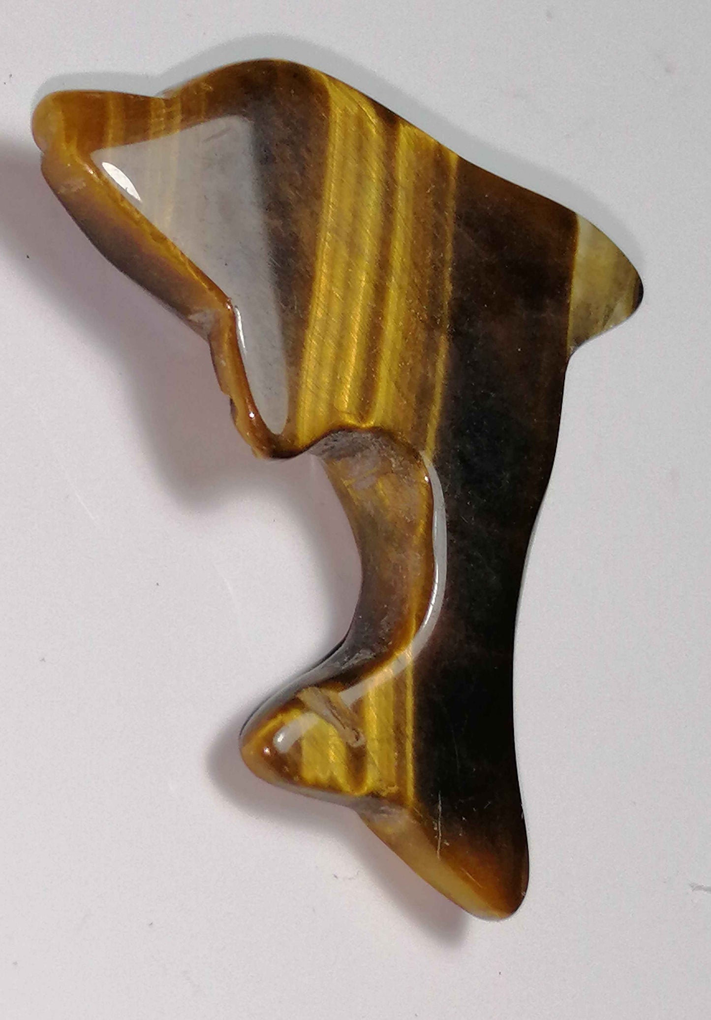 NATURAL CARVED TIGER EYE (dolphin)