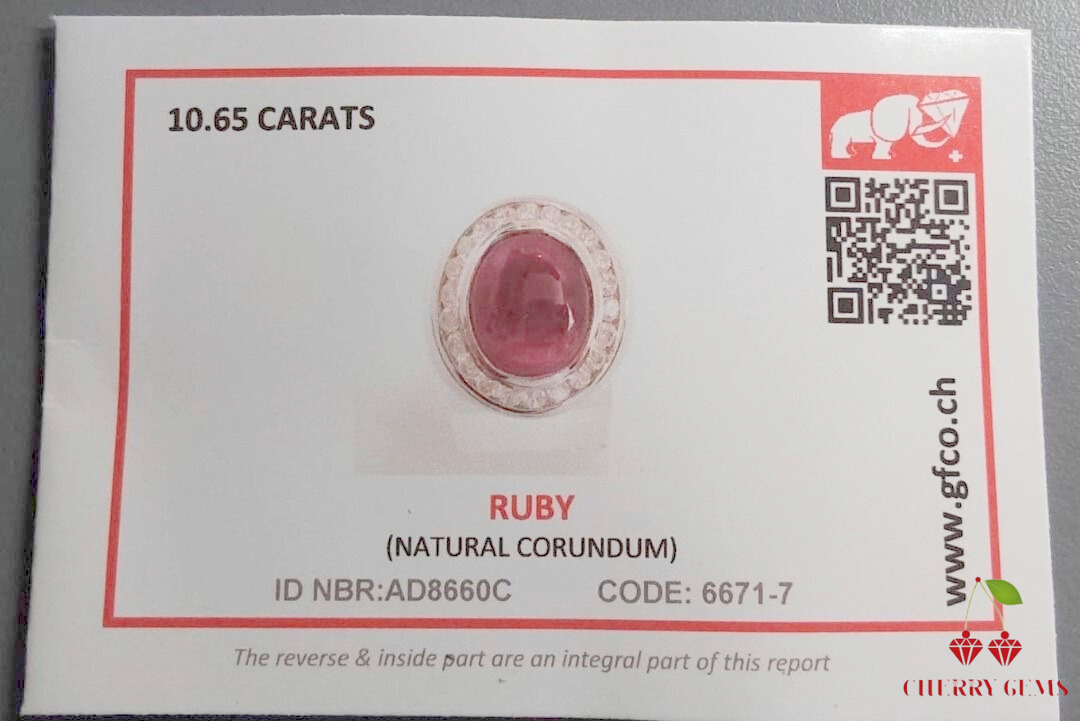 NATURAL 10CT RUBY RING