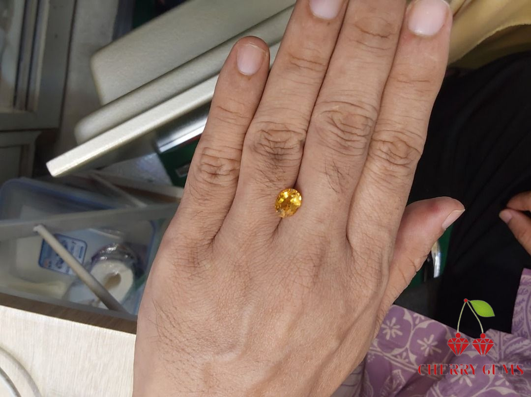 3ct CERTIFIED Natural Yellow Sapphire