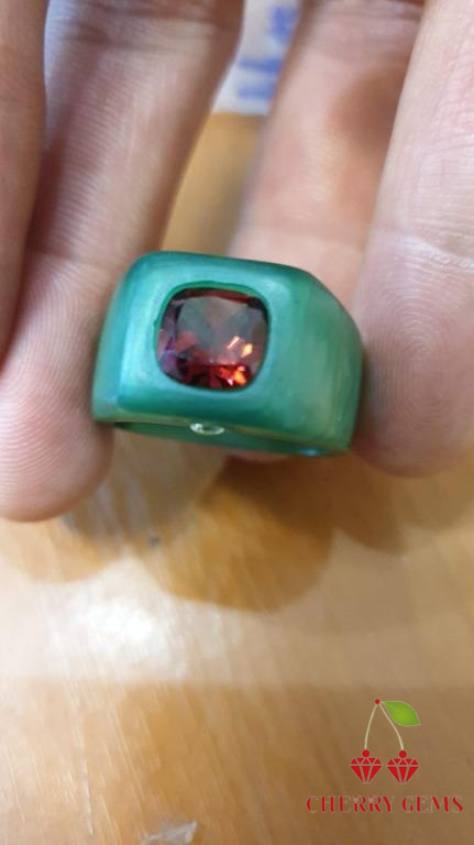 8mm Almandine Garnet Ring