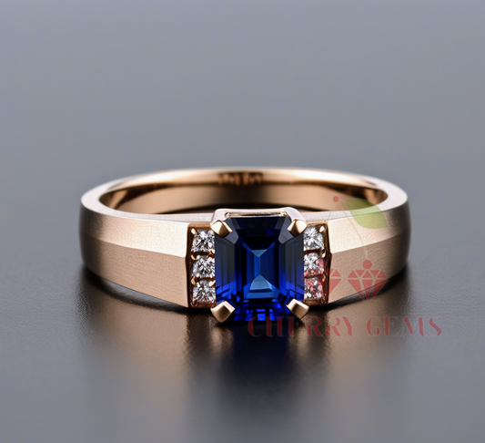 Luxurious Blue Sapphire Statement Ring