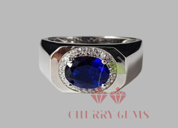 Stunning Oval Sapphire and Diamond Ring