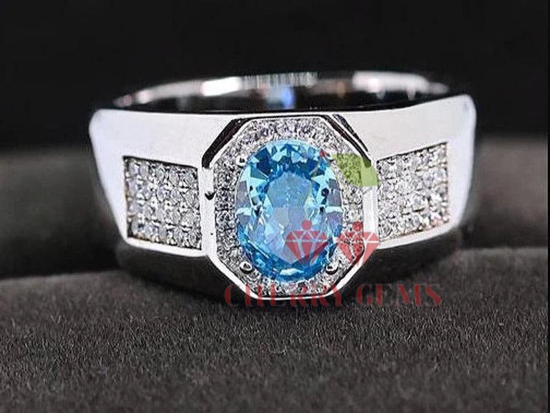 Celestial Glow: Topaz and Diamond Masterpiece