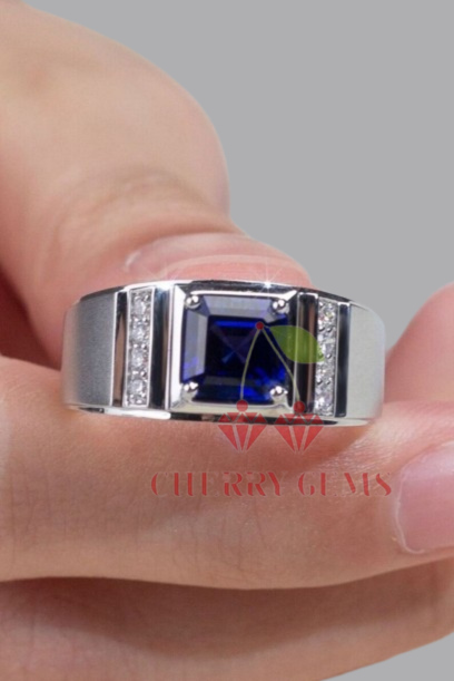 Royal Blue Sapphire Statement Ring